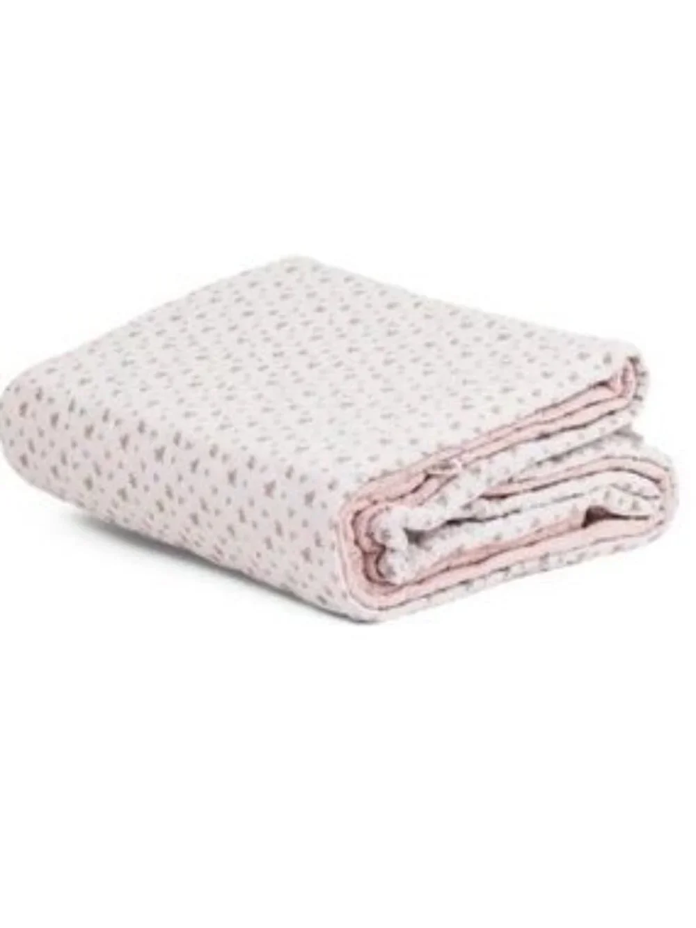 Shabby Chic Soft Pink Reversible Quilt Set with Floral Ruffle